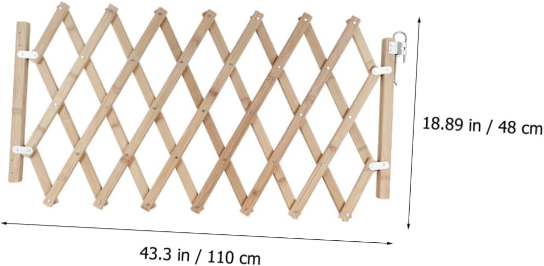 Pet Safety Gate Wooden Dog Isolation Fence Door for Indoor Use Pet Barrier for Hallway and Doorway for Dogs Durable Design