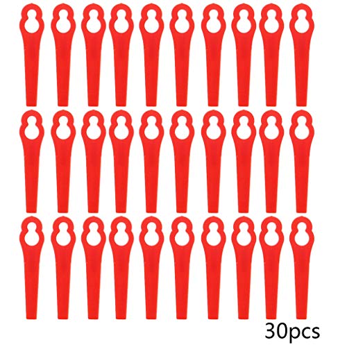 Xineker 30 x Plastic Lawnmowers Replacement Trimmer Fast Switchblades Cutter Garden Tools Parts