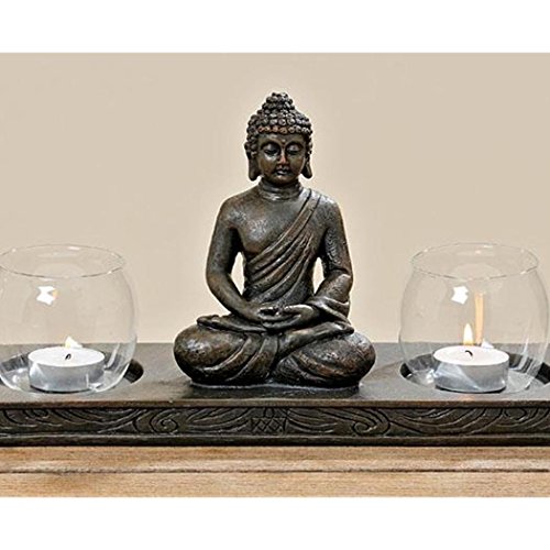 Preisvergleich Produktbild Windlicht Buddha L32cm