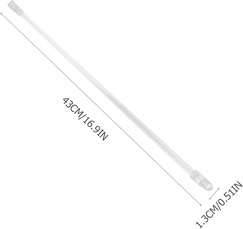 Miniatura 3 de DOITOOL 8 piezas de 17 pulgadas de repuesto para persianas verticales con gancho, piezas de repuesto para persianas verticales, varita inclinable