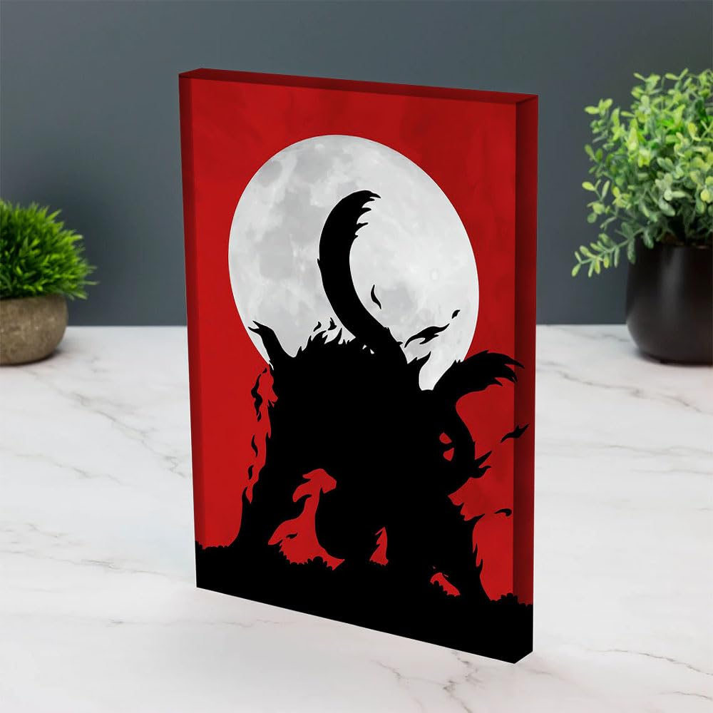 DesignSkinz Self Standing Acrylic Glossy Printed 15mm Block | Home Decor for Living Room, Bedroom, Office, Study, Shelf (5.8x8inch) - Matatabi