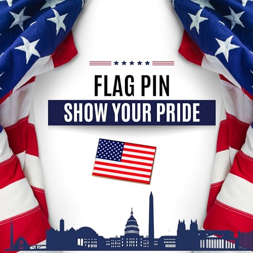 Image of American Flag Pin for Suit, Double Magnets for Ease and Safe Attachment, Quality Lapel Pin Collection, Show Your Pride!
