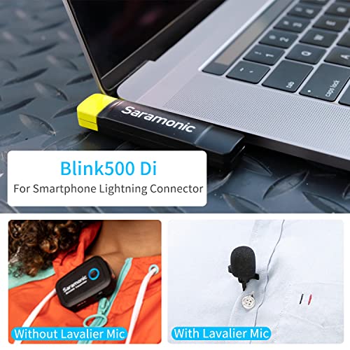 Saramonic Blink500 B3 Wireless Lavalier Microphones For Iphone Ipad Ios Devices Mfi Certification Noise Cancellation Mini Lapel Lightning Microphone Clip-On Mic For Video Recording Podcast Youtube #TOP2