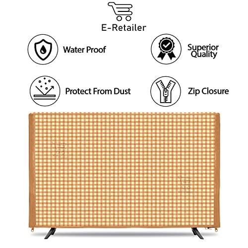 Image of Transparent LCD /LED T.V Protector Cover with Zipper Enclosure for 42 Inch Suitable for All Major Brand & Model (Color-Brown, Size-39x3x24 Inches)