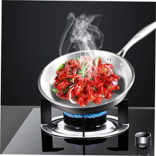 Prettiee Stainless Steel Frying Pan - Induction Cookware with Composite Bottom Handle Frying Pan 3 Ply Stainless Steel Pan 30cm x 5cm - Image 2