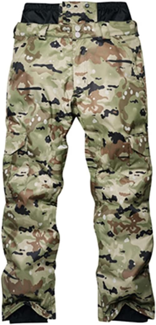 Winter Ski Pants Men's Waterproof Warm Thick Snowboard Pants Outdoor Hiking Ski Pants Skiing Breathable Ski Trousers