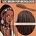 Moreinday Loc Brush for Dreads, Loc Comb, Wooden Scalp Comb for Hair Growth - Sandalwood