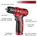 Drill Tool Set：Tool Kit with 12V Power Cordless Drill Hand Repair Tools Box with Drill, Home Tool Kits for Men & Women, Hand Drill Set Perfect for Homeowner, Diyer, Handyman - Red