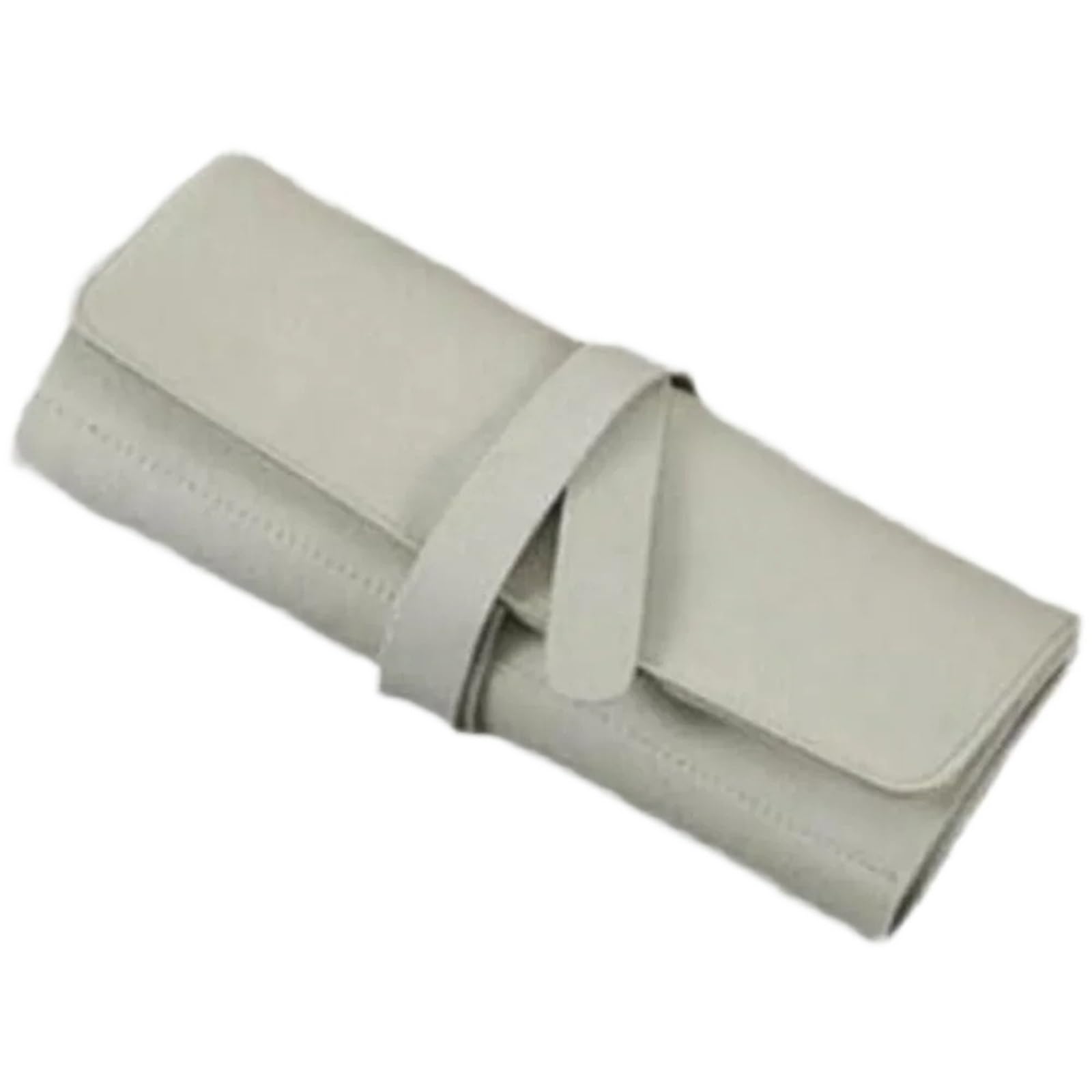 RUWLFE 1Pcs Portable Jewelry Storage Bag Necklace Organizer Roll Pouch Foldable Earring Ring Gifts Holder For Women for Rings, Necklaces, Earrings(Grey)