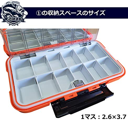 Amazon.co.jp: Lサイズ 防水 タックルボックス マルチストレージケース