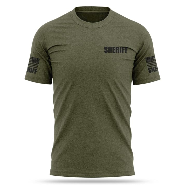 13FASheriff Cotton Tshirt Durable Breathable Moisture Wicking Cops Law Enforcement Uniform