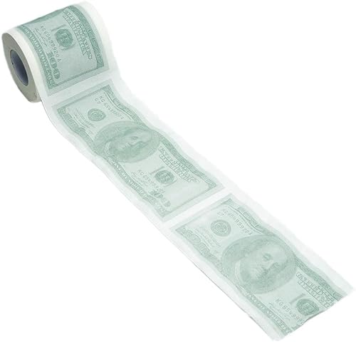 Papel higiénico de dinero rollo de papel higiénico novedad de papel de baño billete de 10