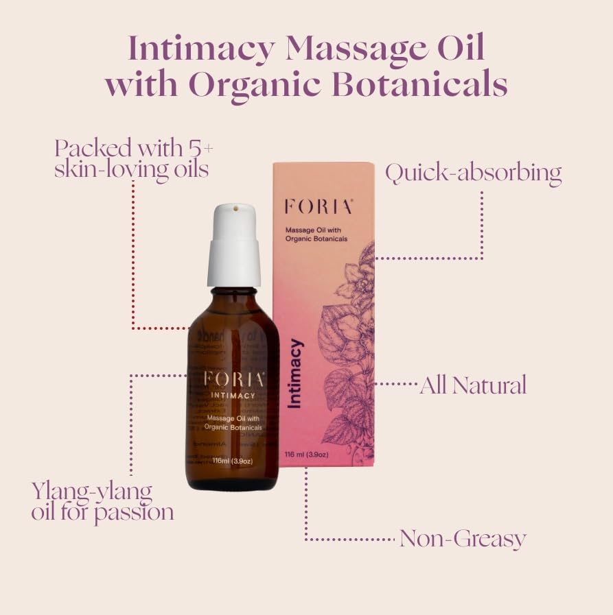 Miniatura 7 de Foria Awaken Aceite de excitación con botánicos orgánicos + aceite de masaje Foria con kit de botánicos orgánicos