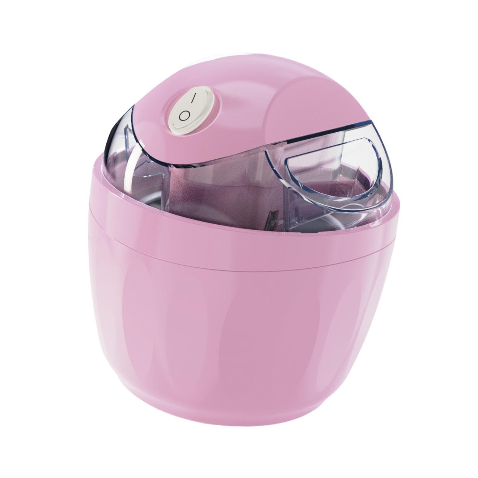 Ice Cream Maker 12W Small Kitchen Appliance Space Saving 500ml Dessert Maker Pink-image-1