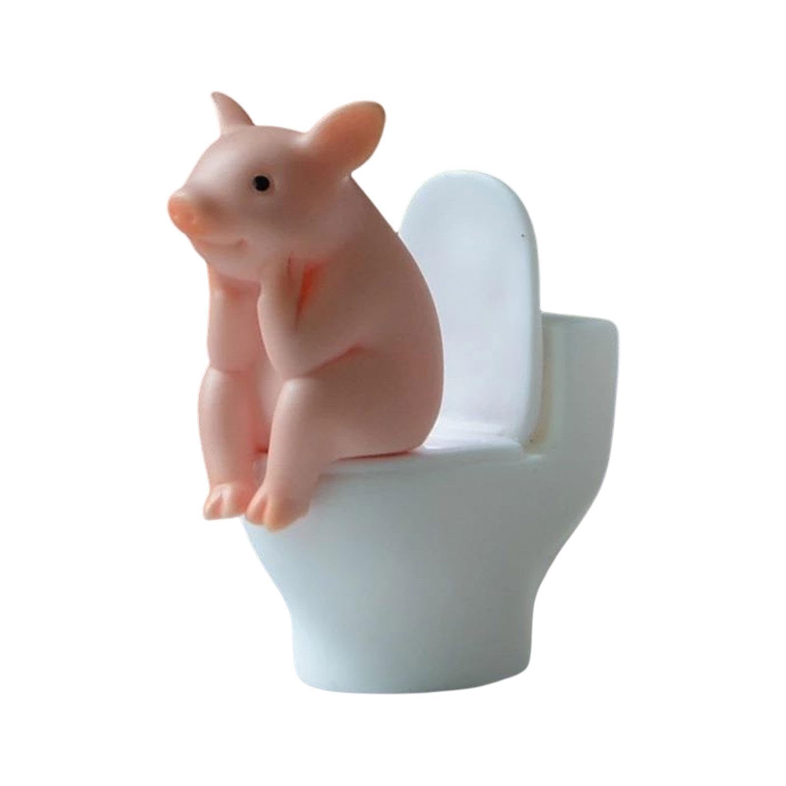 Amazon.co.jp: かわいい動物のオーナメント - トイレに座っている漫画