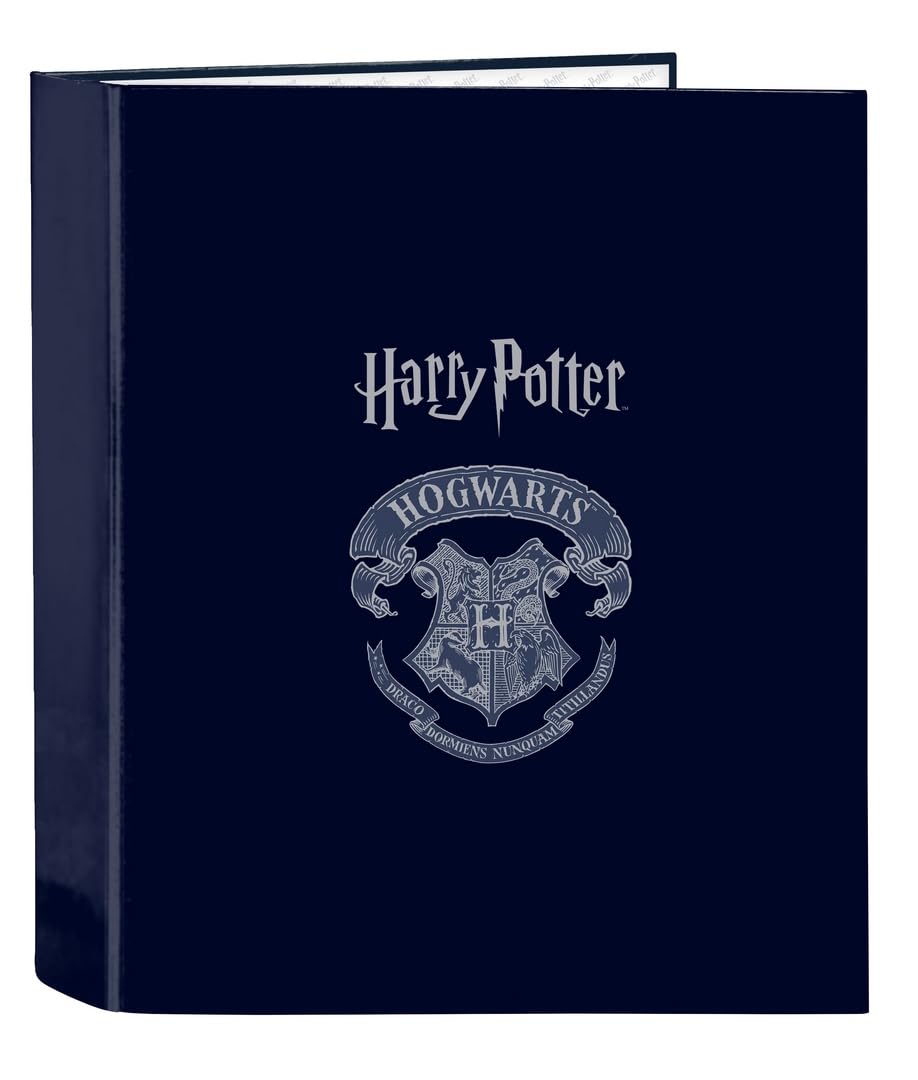 HARRY POTTER CAPTAIN Folio teczka z 4 pierścieniami, idealna dla dzieci w różnym wieku, wygodna i wszechstronna, jakość i wytrzymałość, 27 x 6 x 33 cm, Granatowy, M, Casual