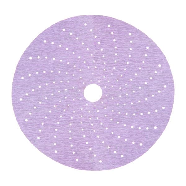 Image of 3M Cubitron II Hookit Clean Sanding Abrasive Disc 31372, 6 in, 220+ Grade, Pack of 50 Discs, Virtually Dust-Free, High Performance, Long Lasting, Multi-Hole Pattern, Feather Edging, Stock Removal