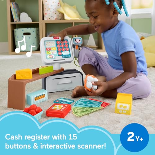 Fisher-Price Laugh & Learn Count & Shop Cash Register Toddler Toy - image 2