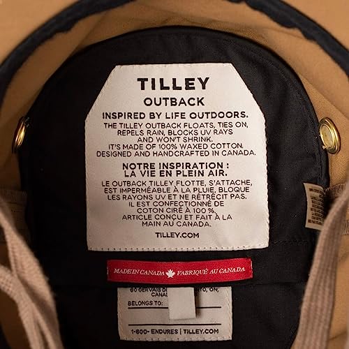 Image of Tilley TWC7 Outback Hat Breathable Cotton Outdoor Sun Protection Hat for Men and Women Ideal for Hiking Fishing Camping