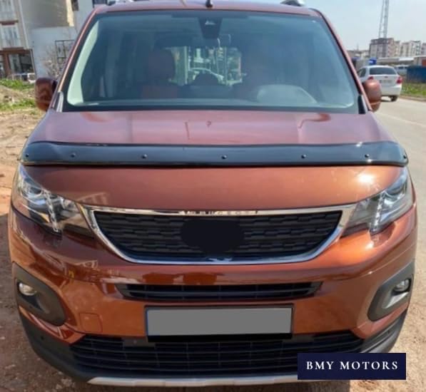 Miniatura 4 de BMY Deflector de capóprotector de insectos delantero compatible con Peugeot Rifter 2019-2023 Protector de capó  Partículas e insectos  Accesorios de