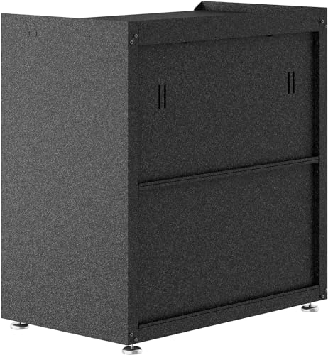 Image of Manhattan Comfort Fortress Collection Modern Designed Mobile Storage Garage Cabinet Great For Tools and Supplies, Stainless Steel