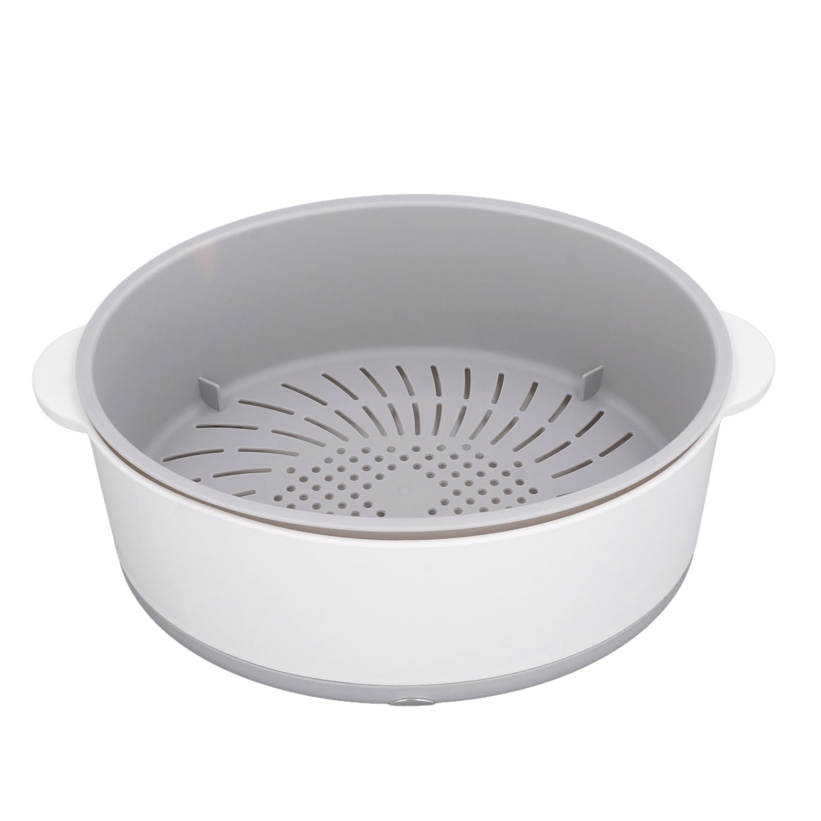 ANGGREK Electric Vegetable Washer, Double Layer Multipurpose Fruit and Vegetable Washing Machine Purification Effect for Home (Second Generation White)