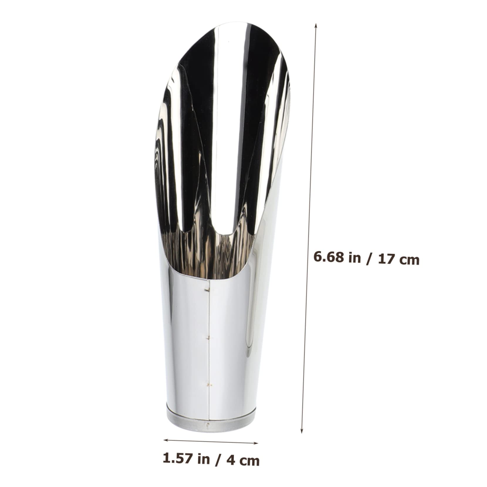 Mikikit Garden Soil Scoop Lightweight Stainless Steel Tool for Planting Transplanting Weeding Ergonomic Multi Purpose Shovel for Flowers Vegetables Bonsai Care