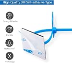 10Gtek Self Adhesive Cable Tie Mounts - 3M Strongly Adhesive-Backed Zip Tie Base Holders for Home, Office Cable Wire Management,in Black(19.5mm x 19.5mm, 100pack)