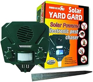 Bird-X Solar Yard Gard Electronic Animal Repeller keeps unwanted pests out of your yard with ultrasonic sound-waves