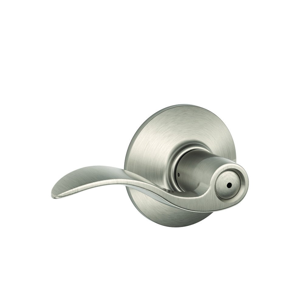 Schlage Lever Lock Privacy Accent Satin Nickel Left Or Right Handed Ada Compliant Ansi Gr 2