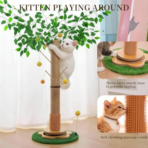 Rascador Torre para Gatos 45 pulgadas con Sisal Natural miniatura 3