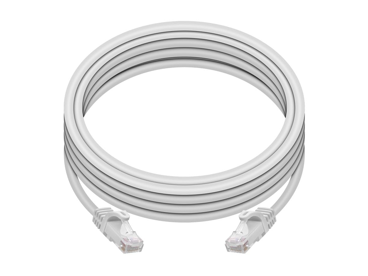 Monoprice FLEXboot Series 109825 - Cable de red Ethernet Ethernet de cobre desnudo 24AWG Cat6 550 MHz, color blanco