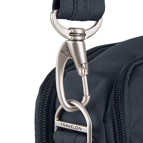 Travelon Bolsa de viagem clássica, Bolsa de viagem clássica antirroubo, Meia-noite, 8 x 10 x 3.5