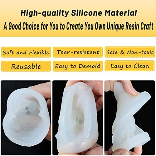 3D Mother Daughter Hugging Candle Mould Human Body Hug Candle Silicone Molds Body Art Moulds Torso Soy Wax Aromatherapy Soap Making Mold for Birthday Mother's Day Valentine's Day DIY