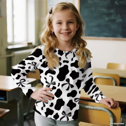Image of Renewold Boys Girls Tees Kids T-Shirt Long Sleeve Crewneck T Shirts Casual Athletic Tops Clothing for Home School Travel