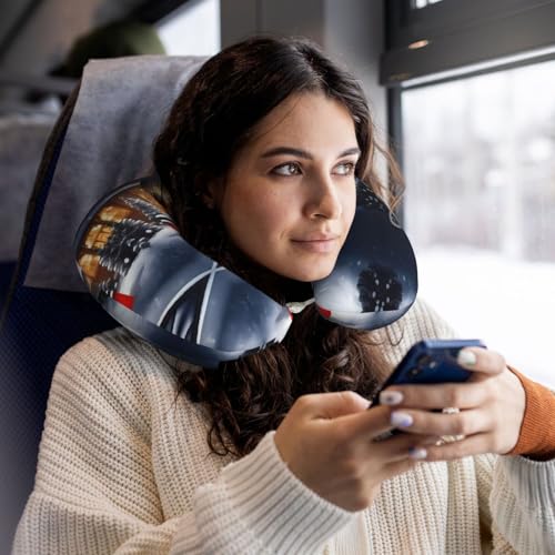 Almohada de espuma viscoelástica U para cuello de viaje miniatura 6