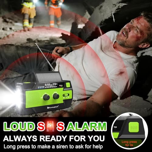 RunningSnail Emergency Crank Radio with 3-Mode Flashlight & Reading Lamp - Image 5
