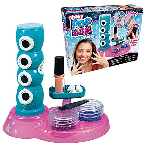 SHAKY POP NAIL Studio, Estudio para Uñas con Lentejuelas, Juguete para Niños desde 3 Años, GIOCHI PREZIOSI, HKY00
