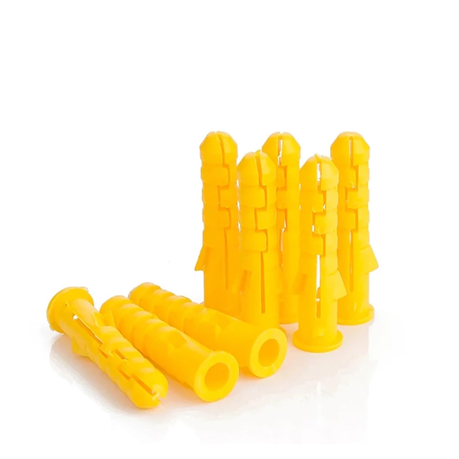 Tacos de Pared, enchufes en Bruto, Pernos de Anclaje de Pared de plástico M8, Columna de Tubo de expansión, Marco de Pared de hormigón, Fijaciones, Tubo Amarillo(20Pcs M8x100)