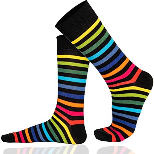 Image of Mysocks Unisex Extra Fine Combed Cotton Rainbow Socks | Seamless Toe | Reflect Your Style | Make Your Steps Enjoyable