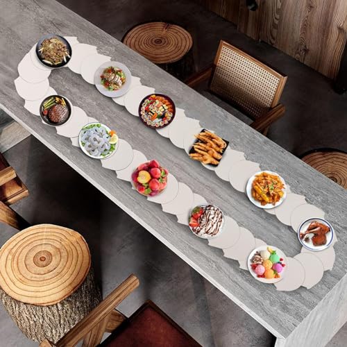 Plateau tournant pour tables rectangulaires - Facile à assembler - Design modulaire - Plateau tournant pour aliments