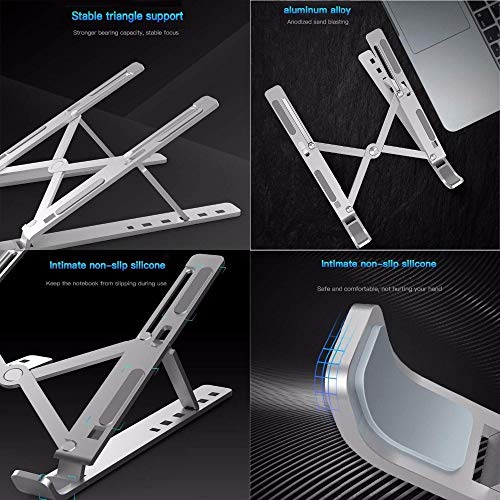 Soporte para laptop plegable y ajustable de aluminio miniatura 5