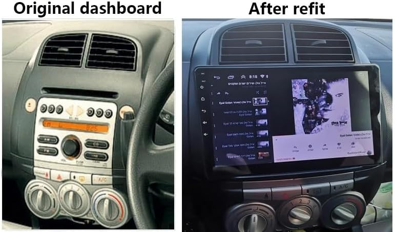 Car Front Side Air Outlet Vent Frame Trim Compatib 10.1" 2 Din Radio Fascia Frame Trim Installation Kit/Fit for Toyota Passo/Fit for Daihatsu Boon Sirion/Fit for Subaru Justy/Fit for Perodua Myvi