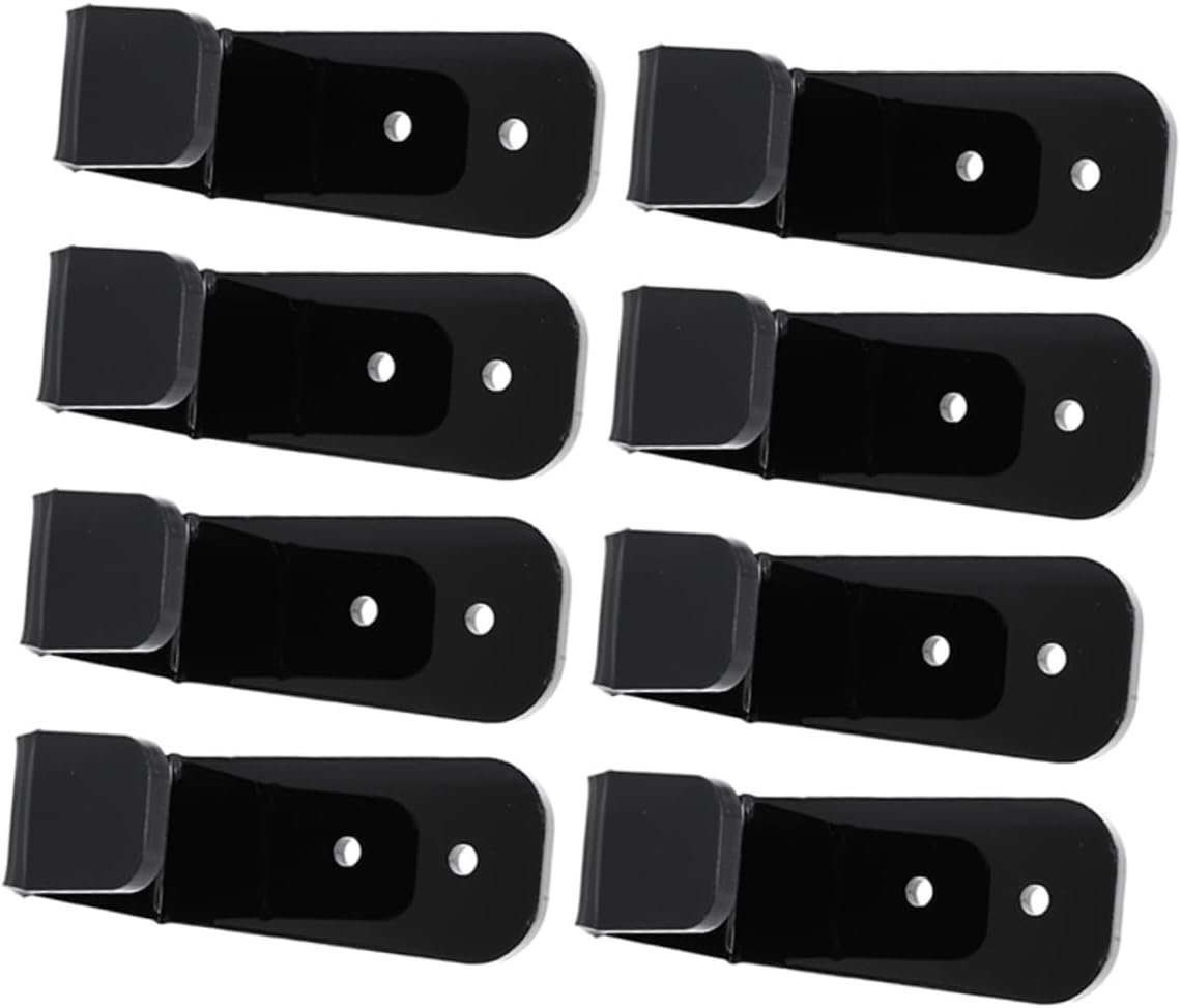 PRETYZOOM 4 Pairs Fishing Rod Wall Racks Acrylic Ski Poles Stands Hockey Stick Hanging Racks with Screws Space-saving Wall Storage for Garage and Outdoor Sports Equipment