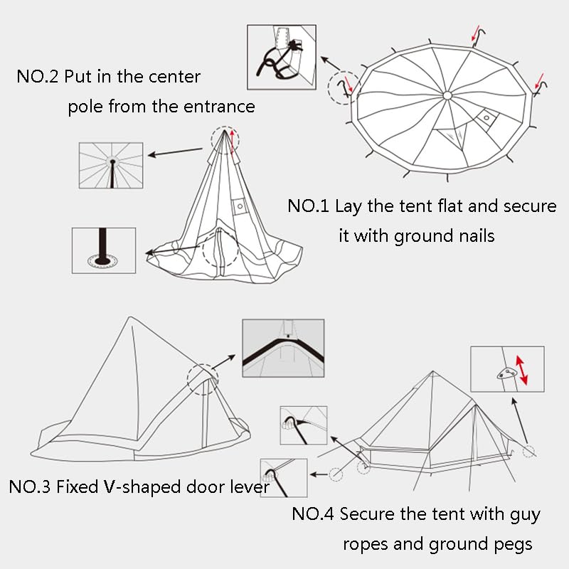 Carpa para camping exterior para 8-10 personas, impermeable miniatura 7