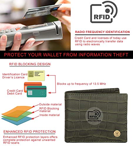 Image of WildHorn RFID Protected Leather Wallet for Men,Black
