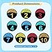 CDOKY 10 PCS Basketball Spot Markers, Multi-Colored Anti-Slip Sports Training Markers, 9 Inches Basketball Training Markers, Round Flat Floor Markers with Number Dots for Teaching & Training