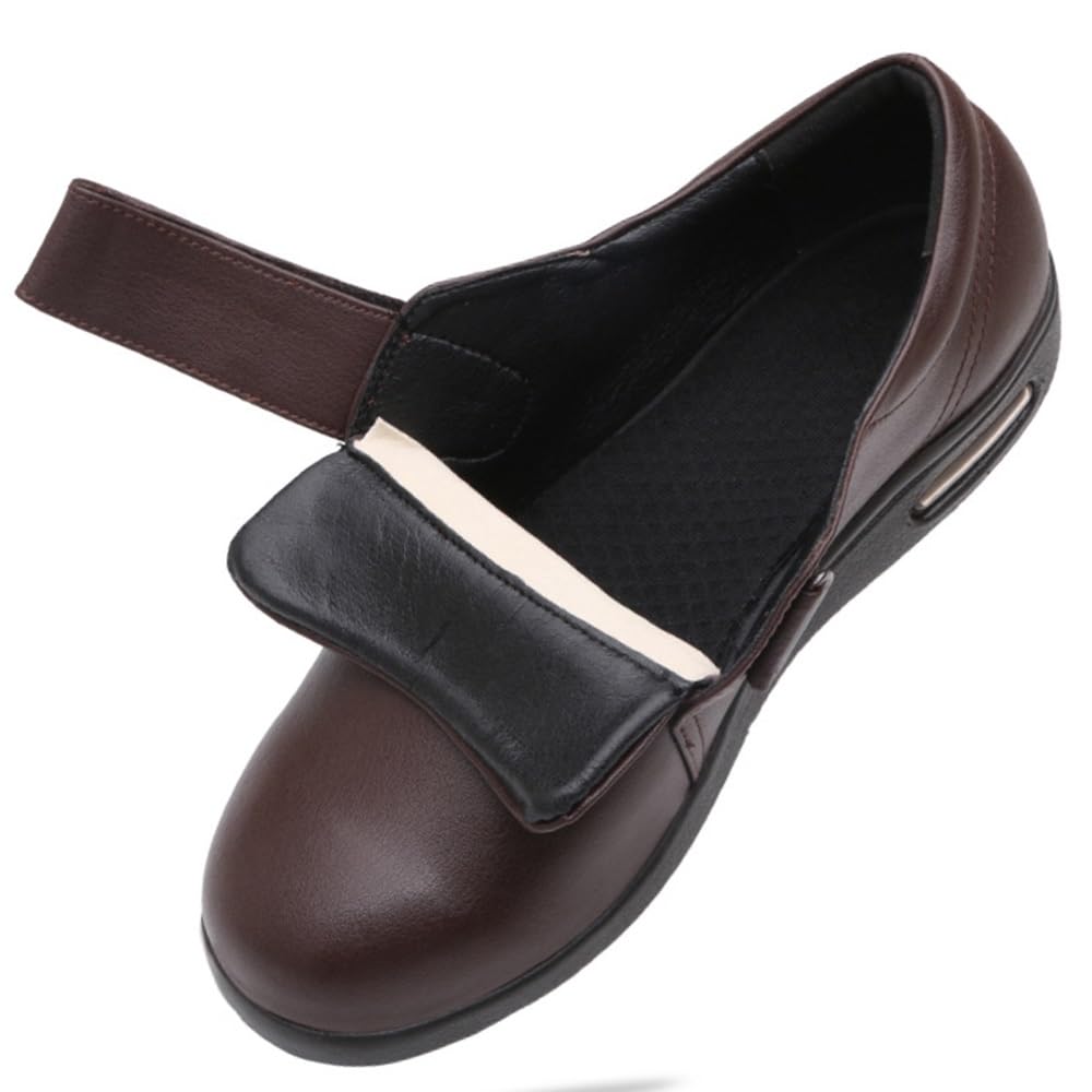 Buty Ortopedyczne Do Chodzenia Dla Kobiet O Szerokiej Szerokości, Pianka Z Pamięcią Kształtu Z W Pełni Regulowanymi Zapięciami, Chodzenie Ortopedyczne Obrzęk Opuchnięte Stopy Zapalenie Stawów