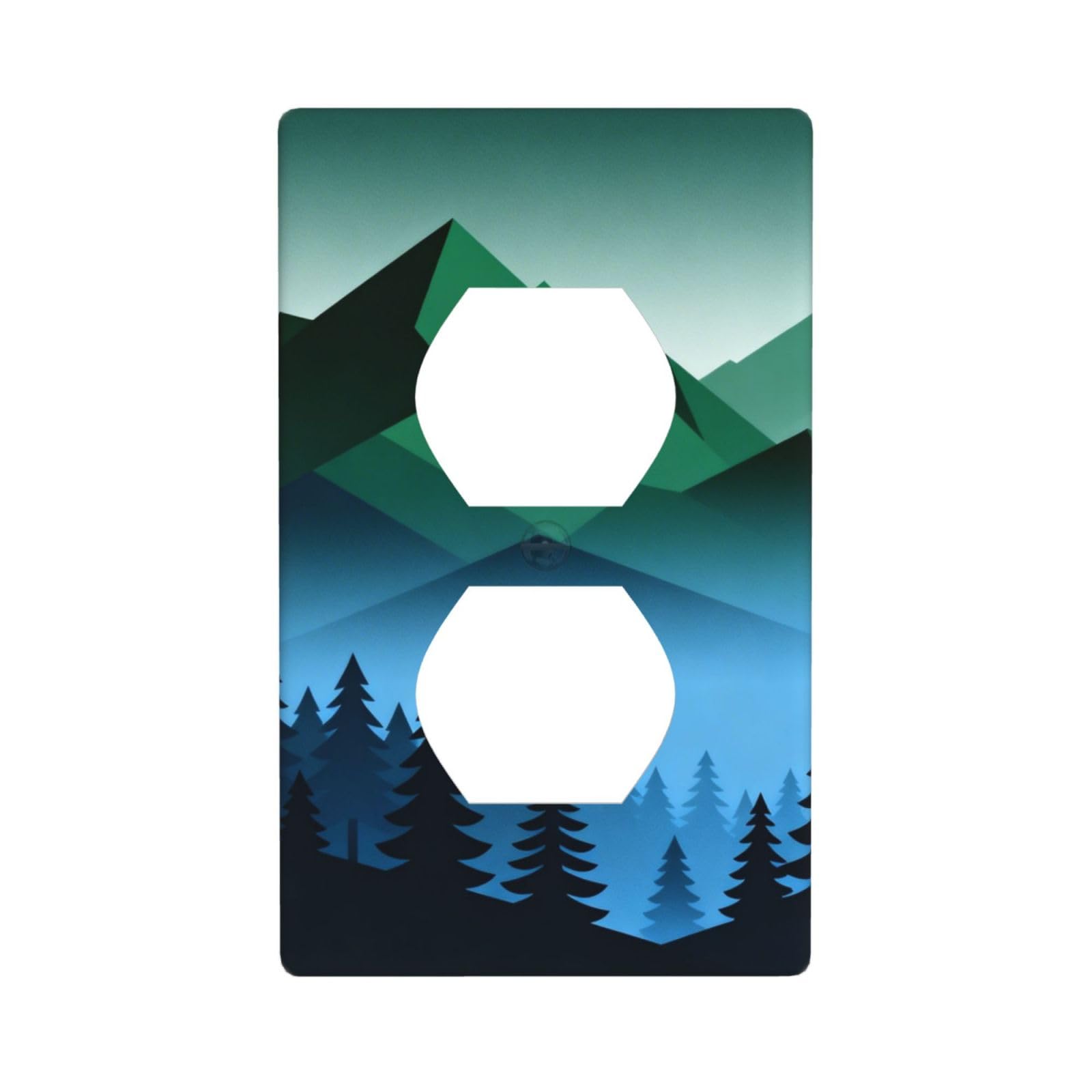Forests and Mountains Decorative Switch Plate Cover-Unbreakable Polycarbonate Wall Plate for Home Office, 1 Gang with Screws