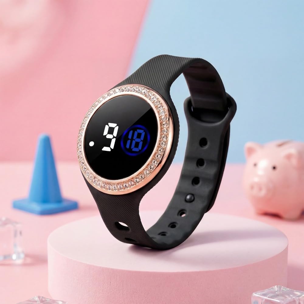 Paquete de 8 relojes de pulsera unisex con pantalla digital LED y pantalla táctil, correa de silicona, reloj deportivo al por mayor para hombres y mujeres